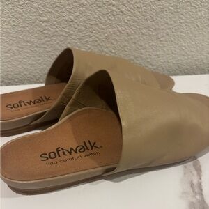 SoftWalk Women’s Beige Slide Mules